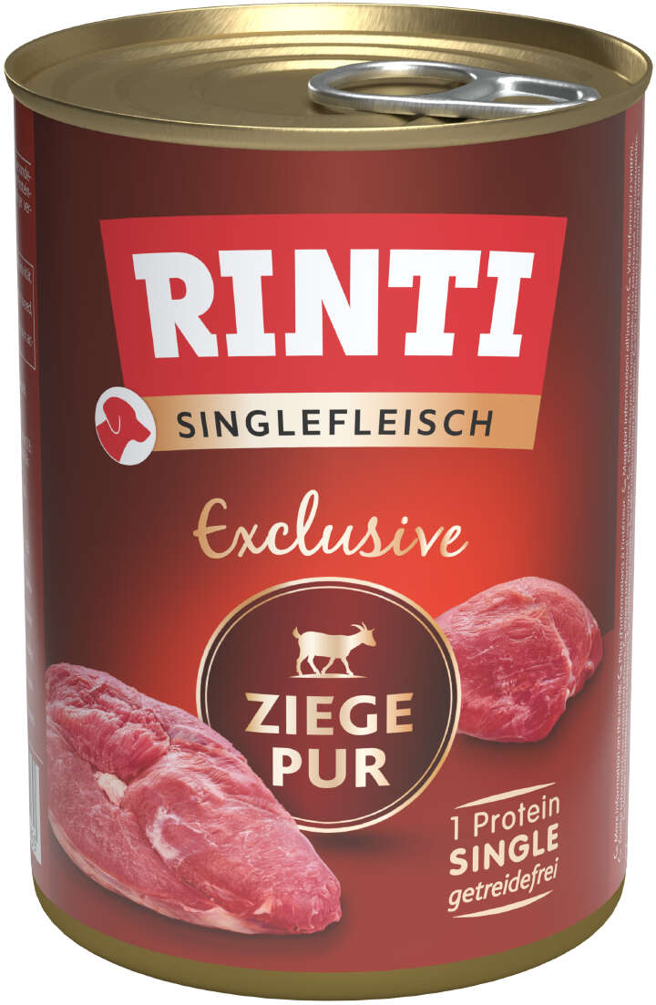 RINTI Hunde-Nassfutter Singlefleisch Exclusive Ziege Pur
